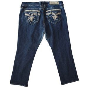 Size 34 Rock Revival, Nancy,  Easy Crop Jeans, Used